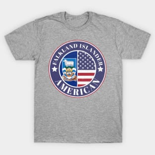 Proud Falkland Islander-American Badge - Falkland Islands Flag T-Shirt